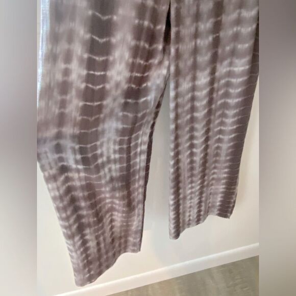 ZARA NWT Tie Dye Linen Wrap Pants Womens Large Wide Leg Lagenlook Boho Beachy - Picture 9 of 16